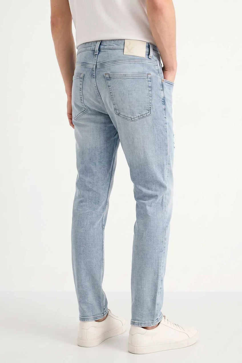Men's Straight Fit Sky Blou  Jeans