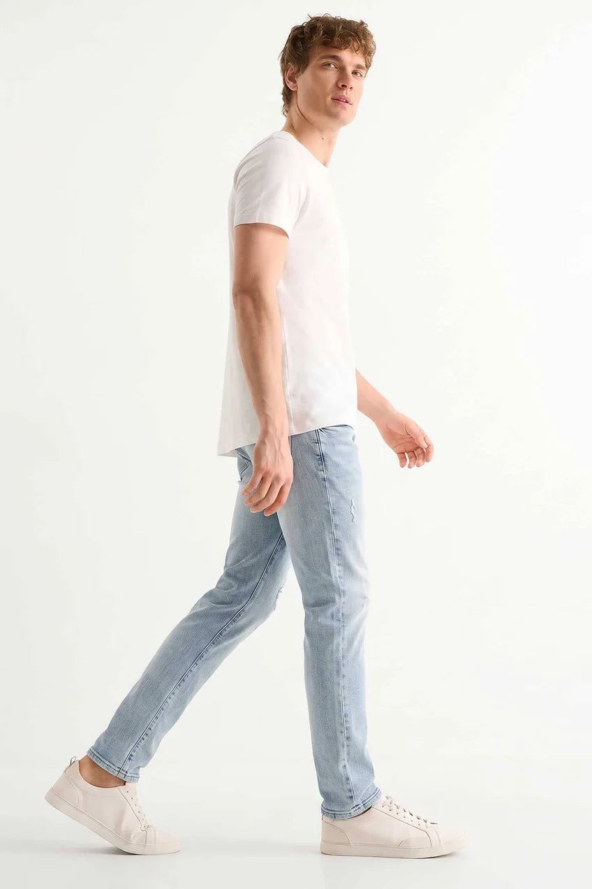 Men's Straight Fit Sky Blou  Jeans