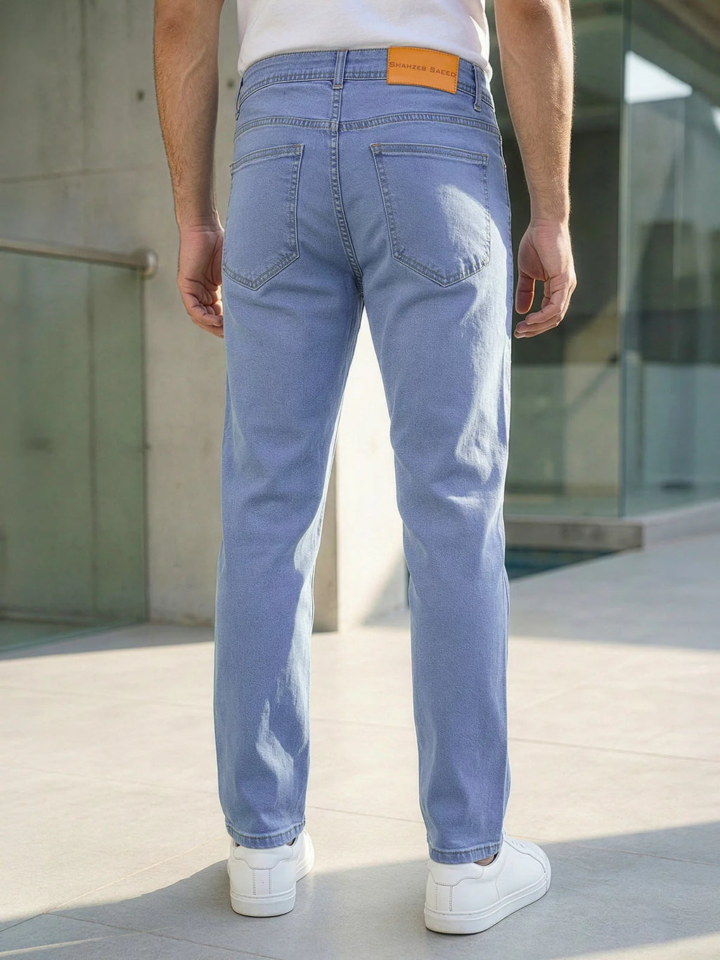 Men's Slim Fit Light Blue Jogger Jean