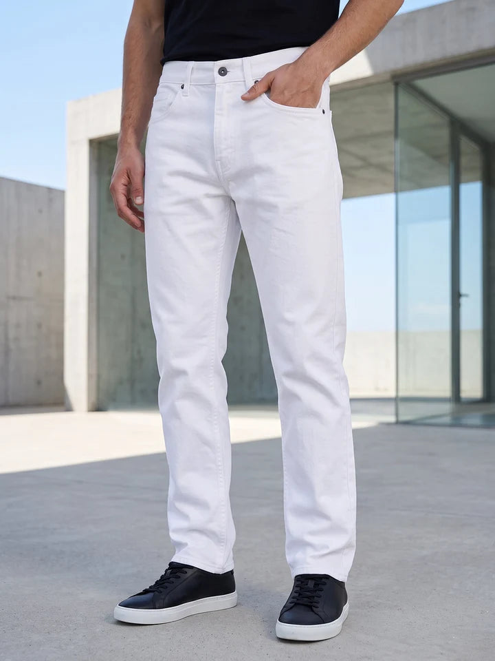 Men's Slim Fit White  Jogger Pants